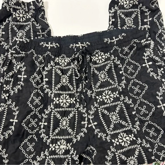 Johnny Was Peaches All Over Embroidered Pants Joggers Pete & Greta (size M) - Picture 6 of 13